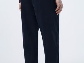 Брюки-чиносы со складками, Синий