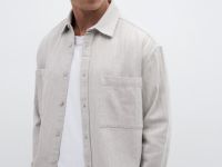 Куртка-рубашка из твила, Бежевый