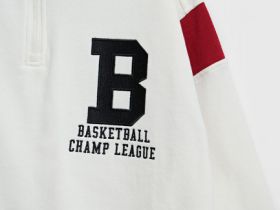 Свитшот с воротником-стойкой для мальчиков, Бежевый