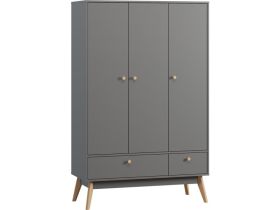 Распашной шкаф Торвалль 3-118x185 Графитовый