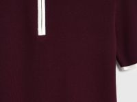 Джемпер с воротником поло на молнии, Фиолетовый