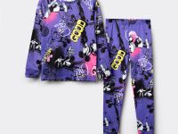 Термокомплект трикот. для девочек: фуфайка (футболка) с длин. рук, брюки для эпизод. использования