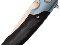 Складной нож Maxace Goliath Black, сталь Bohler K110, рукоять G-10/синий больстер