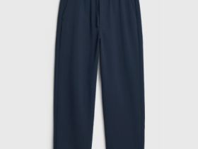 Широкие брюки на кулиске, Синий