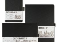 Блокнот для зарисовок Sketchmarker 21*14,8 см 80 л 140 г, твердая обложка черно-белая пейзаж
