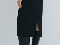 Прямая юбка из жаккарда, Черный