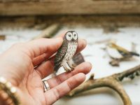 Деревянная брошка Дворникова А. "Сова"