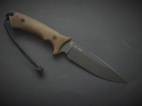 Нож с фиксированным клинком Spartan Blades Harsey Difensa, сталь CPM-S35VN Tungsten DLC, рукоять зеленая микарта, чехол черный