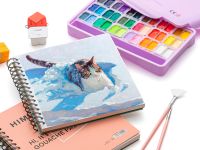 Скетчбук для гуаши HIMI 21,6x21,6 см 50 л 160 гр, зеленый