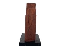 Подставка для ножей магнитная Woodinhome KS050SWN-ST, орех/мрамор