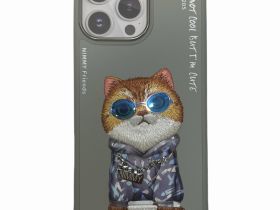 Чехол-накладка Nimmy Friends Little Hipster Man для Apple iPhone 16 Pro Max полиуретан (серый)