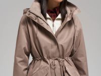 Короткий плащ из твила