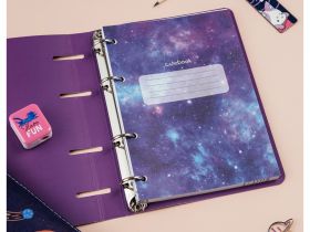 Тетрадь на кольцах MESHU "Miumiu" А5 100 л, картон, матовая ламинация, тиснение фольгой