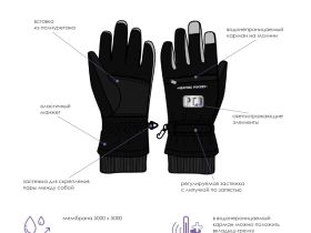 Перчатки текстильные для девочек