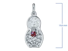 Подвеска из серебра с гранатом э0606пд11250369