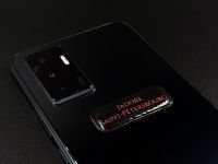 Стикер объемный "Jadore" красный на черном