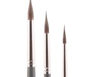 Кисть белка №9 круглая с заостренной вершинкой Альбатрос "Line" длинная ручка