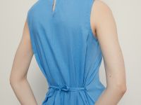 Сарафан макси льняной с поясом