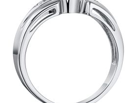 Классическое кольцо из белого золота с бриллиантами э0901кц03081600