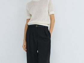 Ажурный джемпер с коротким рукавом, Бежевый