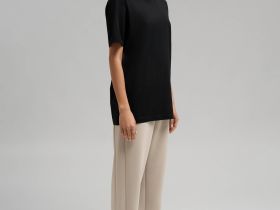 Футболка свободного кроя из мерсеризованного хлопка