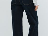 Широкие джинсы Wide leg с высокой посадкой, Синий