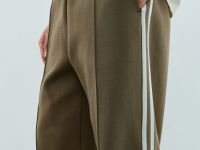 Трикотажные брюки с лампасами, Бежевый