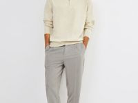 Джемпер из пряжи с шерстью, Бежевый