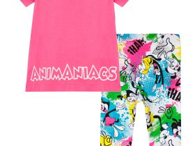 Комплект детский трикотажный для девочек: фуфайка (футболка), брюки (легинсы)