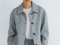 Куртка из пальтовой ткани, Серый