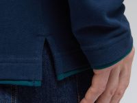 Поло из хлопка пике с длинным рукавом