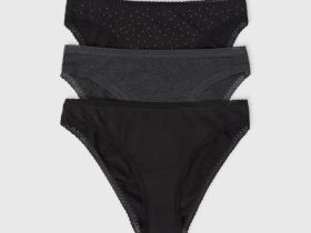 Классические трусы, 3 шт., Черный