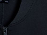 Бомбер на молнии из ткани интерлок, Черный