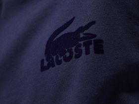 Мужская домашнаяя толстовка Lacoste из хлопкового флиса