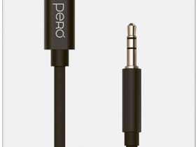 Кабель Pero MC-02 Apple Lightning / mini-jack 1 м Чёрный