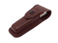 Автоматический многопредметный нож Mikov Predator, сталь 420, рукоять палисандр, кожаный чехол