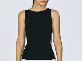 Майка в рубчик, Черный