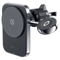 Автомобильный держатель Acefast (D18) Magnetic Wireless Car Charger 2 в 1 17.5 W в воздуховод (черный)