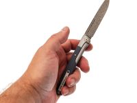 Складной нож Nimo Attendant, сталь дамаск, рукоять G10, синий