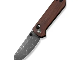 Складной нож CIVIVI Yonder, сталь Jagged Damascus, рукоять Guibourtia Wood