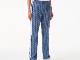 Женские расклешенные спортивные брюки Lacoste с монограммой