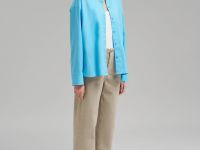 Свободная рубашка изо льна и хлопка