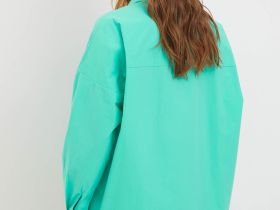 Рубашка из хлопка свободного силуэта