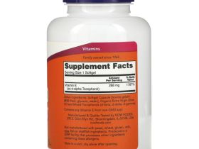 NOW Foods, витамин E-400 со смешанными токоферолами, 268 мг (400 МЕ), 250 капсул