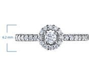 Кольцо из белого золота с бриллиантами э0901кц08189400