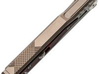 Фронтальный складной нож Reate EXO-M, сталь Elmax, рукоять чёрно-красный G10