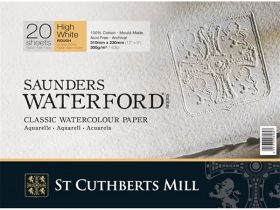 Альбом-склейка для акварели Saunders Waterford Rough крупное зерно 31х23 см 20 л 300 г белоснежный