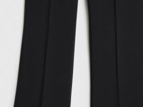 Расклёшенные брюки с ремнём, Черный