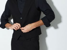 Жилет из структурной ткани, Черный