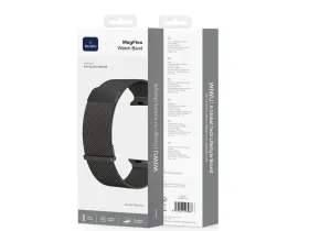 Ремешок WiWU MagFlex для Apple Watch 44/45/46/49mm миланская петля/сталь (WB302) (черный)